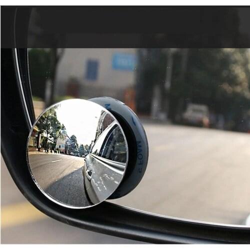 New 360 Degree HD Blind Spot Mirror For Car Reverse Frameless Ultrathin Wide Angle Round Convex Rear View Mirror Car Accessories