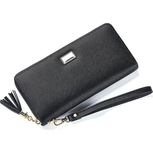 Tassel Women Wallet Pu Leather Long Zipper Female Purse Brand Designer Ladies Wallet Purse Large Capacity Girl Purse Coin Pocket