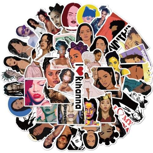 10/50pcs Female Singer Graffiti Stickers Sex Girl Super Star Great Singer Sticker Luggage Laptop Waterproof Sticker Decal Gift