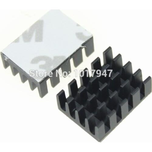 2 pieces lot 19x14x7mm Aluminum Black Heat Sink For Chip Router Video Card