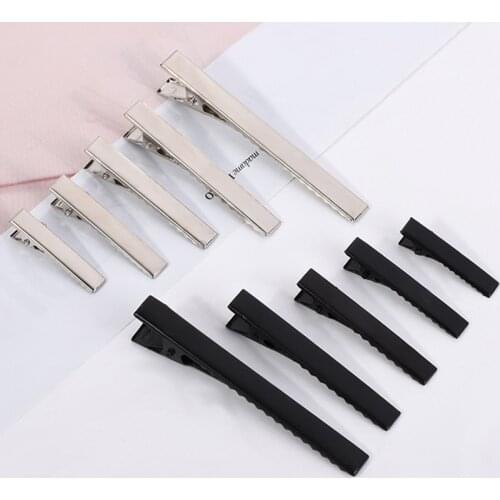 20pcs 32-75mm Metal Alligator Hair Clips Crocodile Hairpins DIY Jewelry Making Base Accessories Barrette Long Hairclip Wholesale