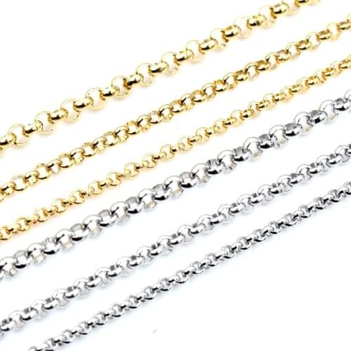 5 Meters/Lot Never Fade Stainless Steel BL O Style Necklace Chains For DIY Jewelry Findings Making Materials Handmade Supplies