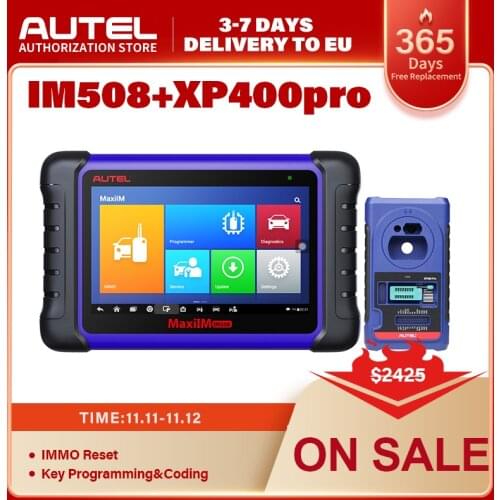 Autel MaxiIM IM508 XP400 PRO OBD2 Auto Automotive Scanner IMMO Programming Diagnostic Tool All-in-One Key Programmer PK IM608