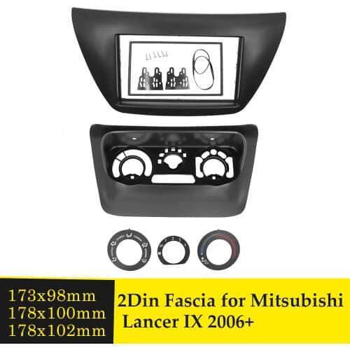 2 Din Car Radio Panel Fascia Frame Cover Trim Bezel for Mitsubishi Lancer IX Stereo DVD Player Adapter Refitting Dash Mount Kit