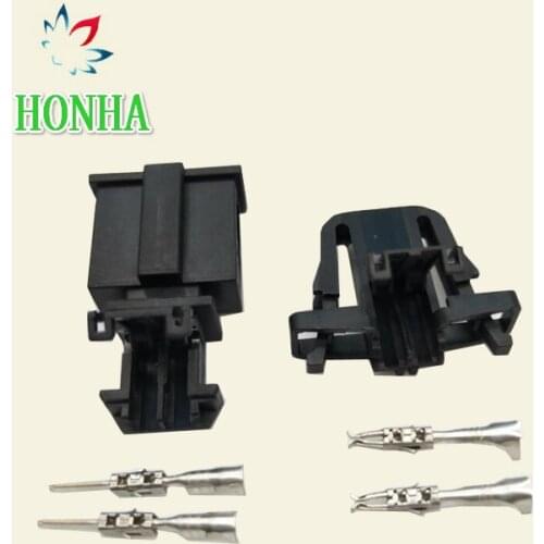 FREE shipping 2 Pin/Way Male Female Auto Electrical Trunk Light Connector License Plate Light Plug Socket 1J0971972 3B0972712