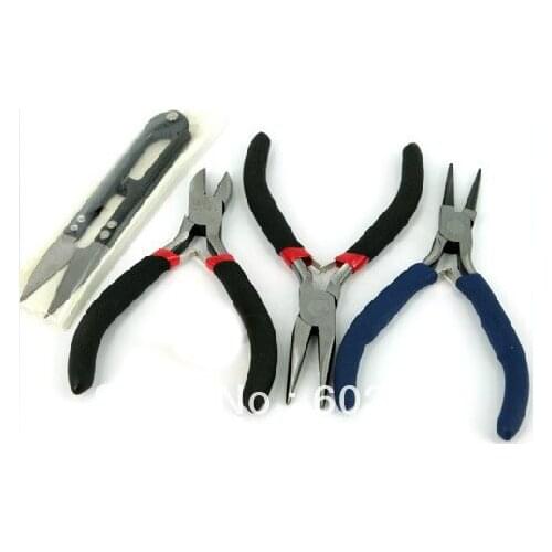 Free shipping!!! 4pcs Plier For Jewelry, ferronickel jewelry mixed style end-cutting plier