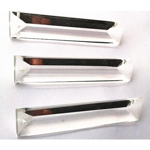 Free Rings 10pcs Factory price 100mm (H) Sparkle Triangular Prism In One Hole Crystal Chandelier Pendants/Crystal Lighting Parts