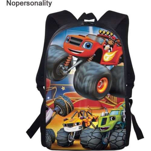 Nopersonality Blaze and the Machines Print Boys School Bag Teenager Girls Book Bag Primary School Backpacks Children Satchel