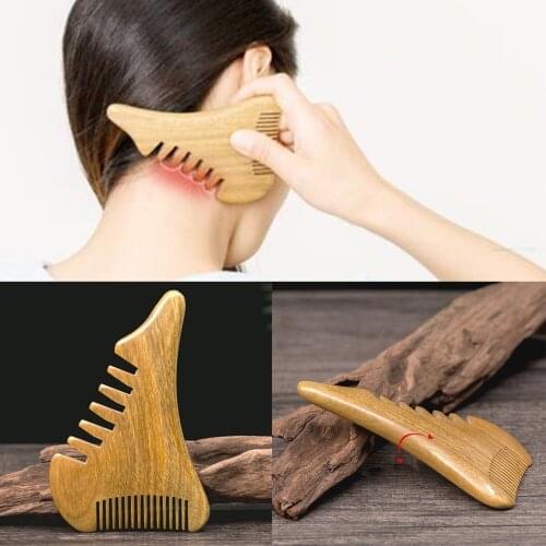 Wide Tooth Hair Beard Pick Comb Wooden Travel Pocket Size Antistatic Frizz Free for Scalp Massage Thick Hair Curly Hair