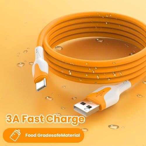 Micro USB Cable 3A Silicone Fast Charger USB Type C Data Cable for Samsung Xiaomi Huawei Android Micro USB Mobile Phone Cables
