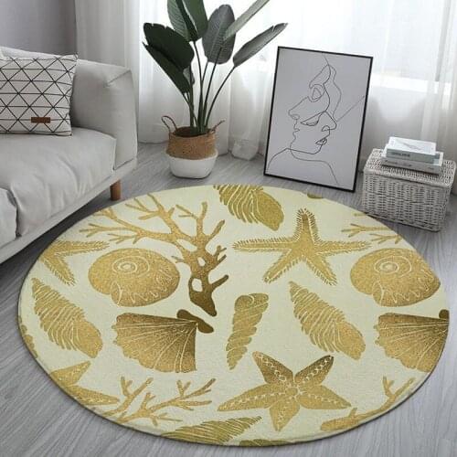 Marble pattern round soft mat shower abstract geometric printing marble pattern mat yoga mat