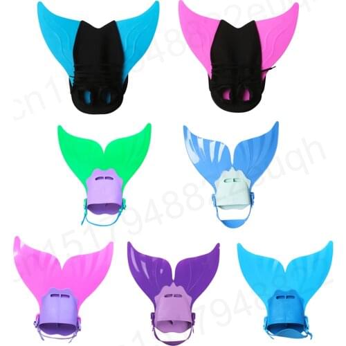 Adult Kids Adjustable Cute Swimming Monofin Mermaid Party Flippers Diving Scuba Swimmable Fin Foot Flippers Monofin Water Sports