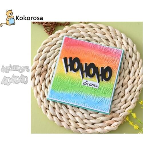 Kokorosa Letter Metal Cutting Dies HOHOHO New 2019 Christmas for Card Making Scrapbooking Embossing Cuts Stencil Craft Dies