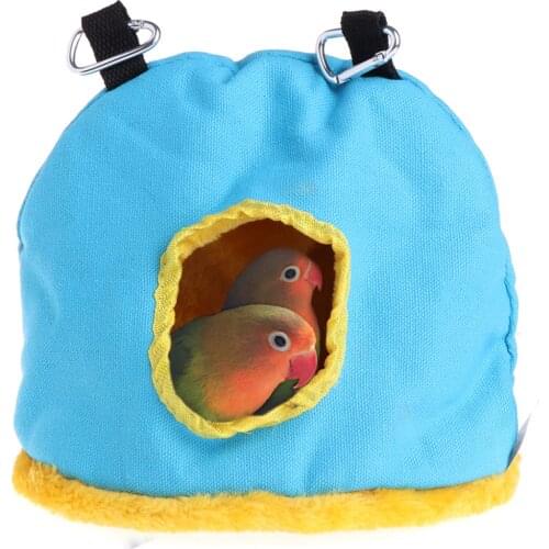 New Birds Parrot Nest Plush Warm Winter Hammock Cage Accessories Pet Bird Hanging Swing Bed Cave 3 Size Bird Supplies C42