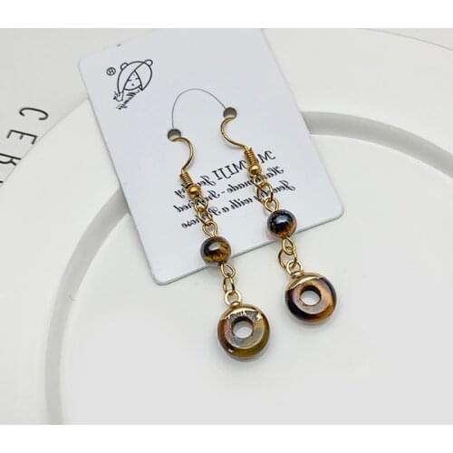 New Fashion Moon Earrings Circle Earings Jewelry For Women Earrings Natural Stone Designer Earrings Dangle Earrings CN(Origin)