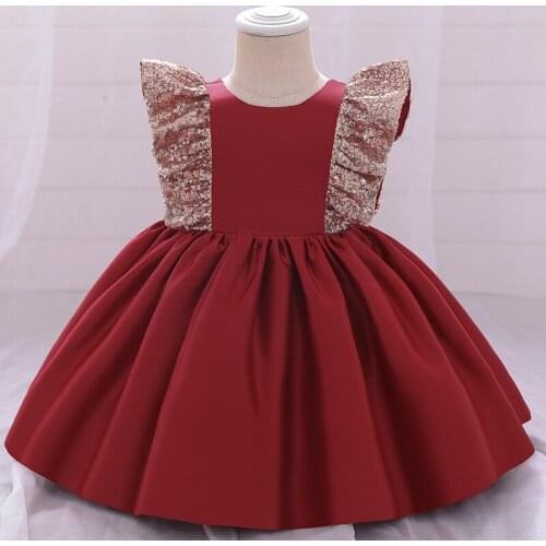 Baby Girls Dress Newborn Backless Big Bow Princess Dresses For Baby 1st Year Birthday Dress Christmas Costume Infant Party Dress