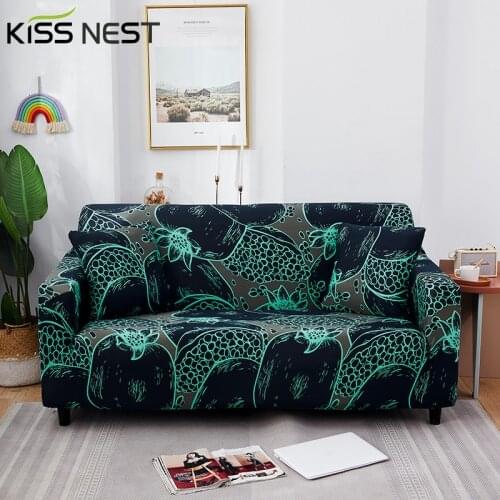 All-Inclusive High Stretch Printed Spandex Sofa Cover,With Armrests 1 2 3 4 Seater,Living Room L-Shaped Corner Sofa Need 2 Piece