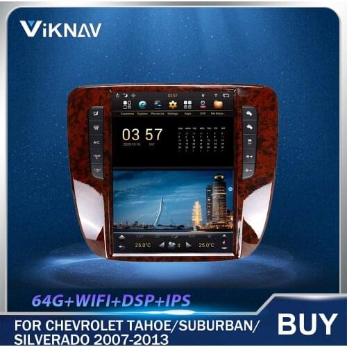 PX6 stereo Tesla style Screen Android 9.0 Car GPS Navigation For Chevrolet Tahoe Suburban Silverado 2007-2012 Car radio player