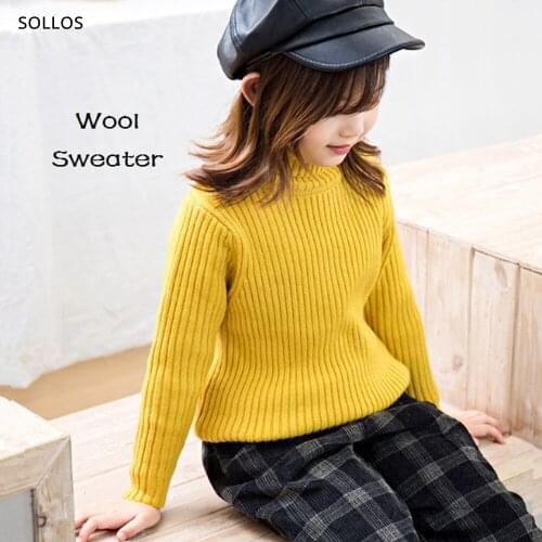 Wool sweater high collar jumper boys kids clothes girls sister winter boutique outfits girl fall couple clothes 2020 christmas