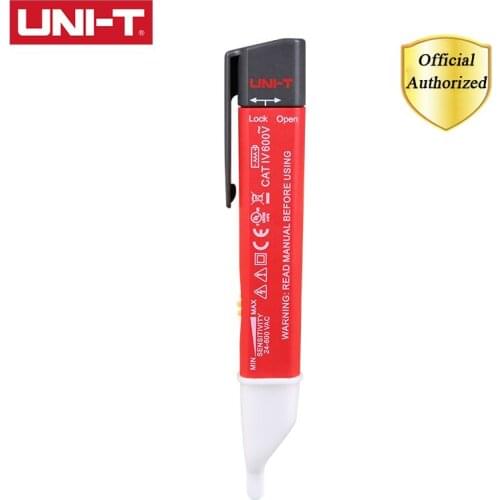 UNI-T UT13A AC Voltage Detectors 24V~600V Adjustable Sensitivity Auto Sense Test Pen Beeper / Flashing LED Indication