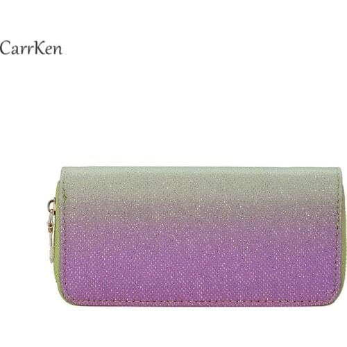 Wallet Womens Zipper Long Coin Purses Tassel Design Clutch Wallet Female Money Credit Card Holder Gradient Color Handbags 2021