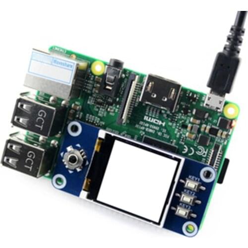 1.44 Inch 128x128 Pixels LCD Color Display HAT For Raspberry Pi 2B/3B/Zero/Zero W SPI Interface With Embedded Controller ST7735S