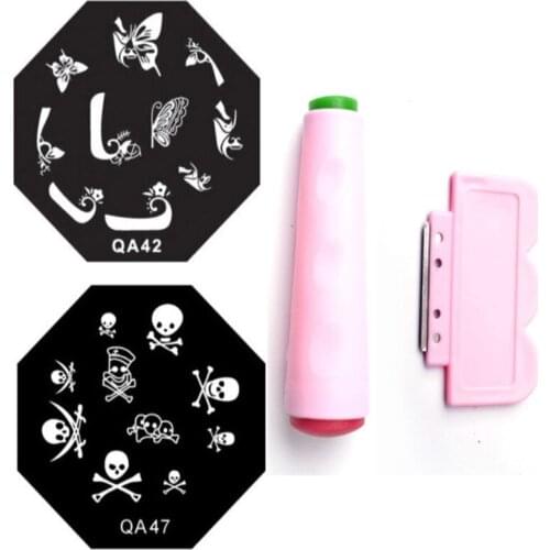 1 Set Flower Pattern etc Design Nail Art Image Plate 2 Sides Stamper Stamping 60 Designs Manicure Template for Choose