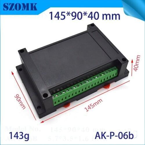 1 piece, 145*90*40mm diy electronic shell case abs control enclosure plastic housing project enclosure din rail box