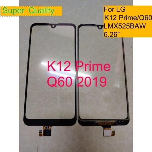 10Pcs/lot For LG K12 Prime LMX525BAW X525 Touch Screen Panel Sensor Digitizer Front Glass Outer Lens For LG Q60 Touch Replace