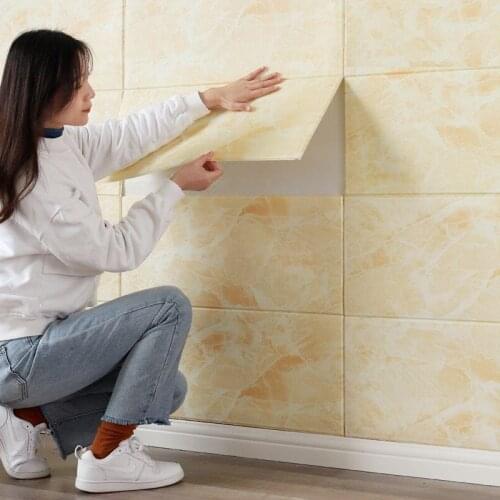 3D Brick Wall Stickers DIY Self Foam Waterproof Decor Wall Covering Wallpaper For TV Background Wall Decor Room Decoration