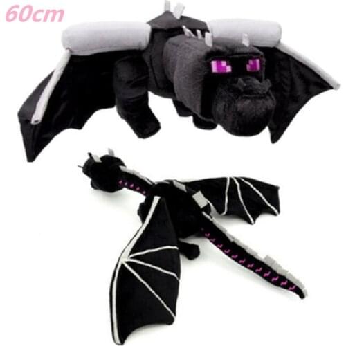 60cm EnderDragon Plush Toy minecrafte Black Ender Dragon Cartoon Doll Soft Stuffed Anime Toy Gift Children birthday Kid game fan