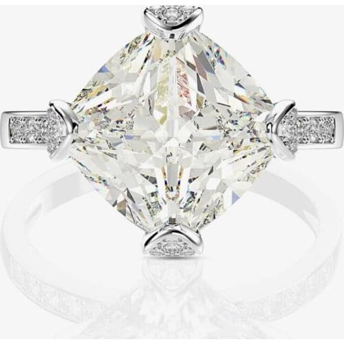 925 Sterling Silver Ring Luxury Brand G Color High Carbon Diamond Rings For Women Sparkling Exquisite Wedding Party Fine Jewelry