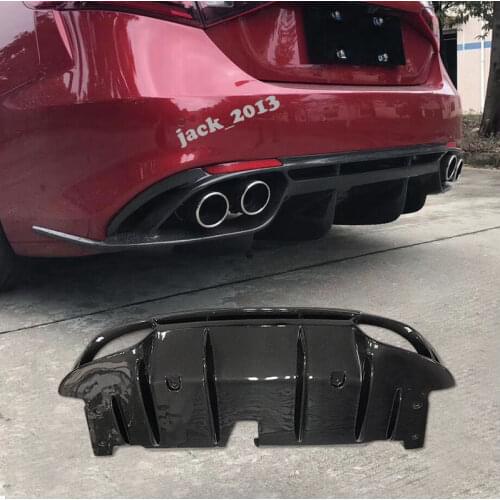 Carbon Fiber Auto Rear Bumper Diffuser Bottom Lip Spoiler For Alfa Romeo giulia