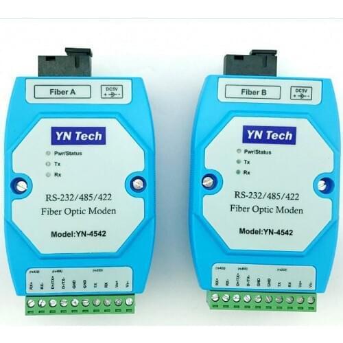 Free Shipping 2x RS485/422/232 to SC Fiber Optic Moden Converter Data Transceiver