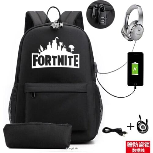 Children Backpack School Bags For Boy Girls Anime Luminous School Backpack Kids Waterproof FORTNITE USB Charging SchoolBag