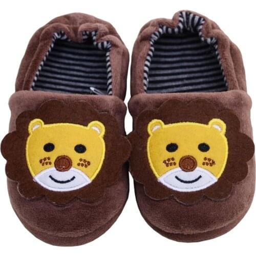 Kids Slippers for Winter Girls Shoes Toddler Cartoon Animal Soft Rubber Sole Casual Warm Home Wear Children Indoor House Loafers
