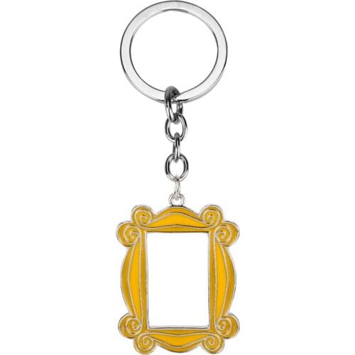 Dongsheng American TV Show Friends Keychain Central Perk Coffee Time Pendant Key Chain For Best Friend Car Keyring Jewelry Gift