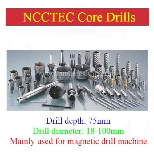 [3'' 75mm drill depth] 18-100mm T.C.T. annular cutter Tungsten carbide tipped core drills bits for magnetic drill machine