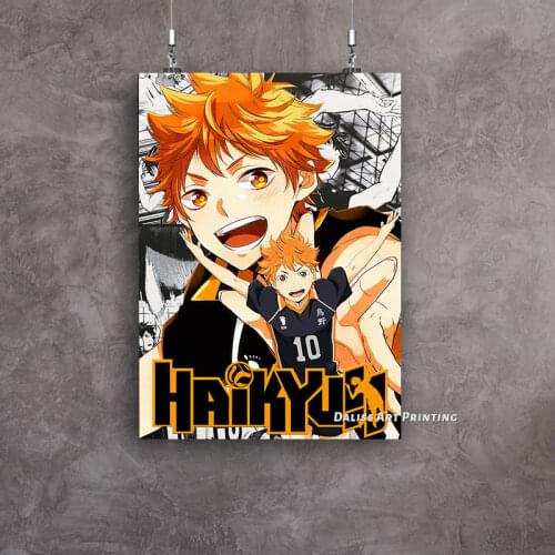 Canvas Anime Haikyuu Hinata Shoyo Pictures Home Decoration Paintings Poster HD Prints Wall Art Modular Living Room Framed