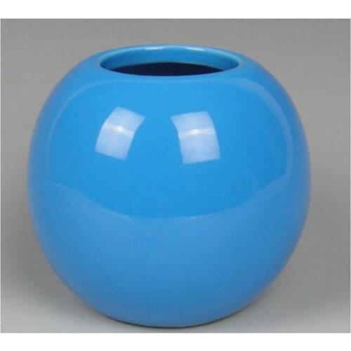 Gardon Pure Color Brief Ceramic Flower Pot Little Bottle Penholder Round Ball Flower Vase Home Accessories Desktop Floral Organ