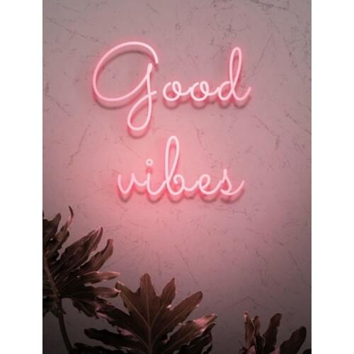 Neon Sign for Good Vibes Neon light signs Glass neon lamp For room Neon tubes Signs decoration Custom lamp weding party bedroom