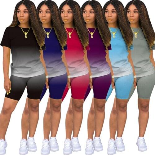 Ueteey New Two-piece Casual Gradient Homewear Women Pant Set