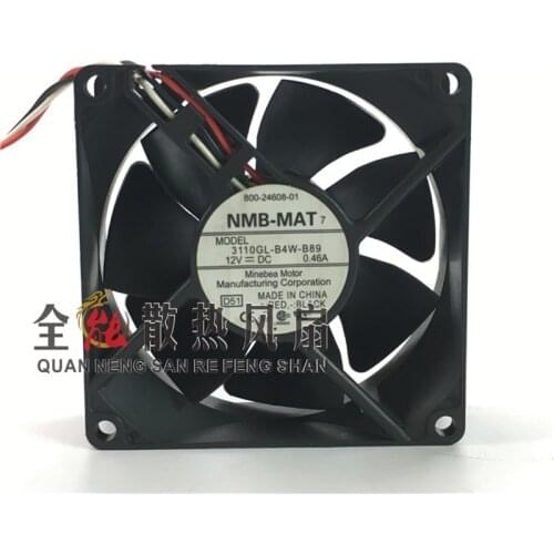 Original genuine NMB 8025 12V 0.46A 3110GL-B4W-B89 8cm panel switch chassis cooling fan
