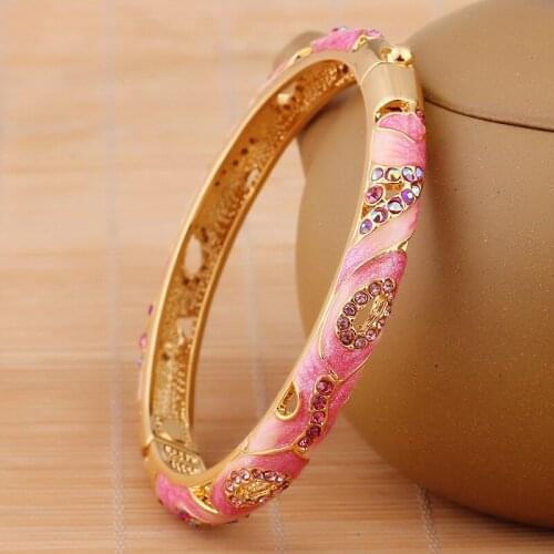 Beijing authentic Cloisonne Bracelet womens national style retro fashion high-grade gilded enamel bracelet jewelry