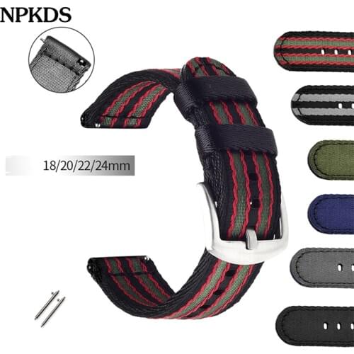Watchband 18mm 20mm 22mm 24mm Nylon Strap NATO Quick Release Sport DW Canvas Replacement Band Bracelet High Quality Belt