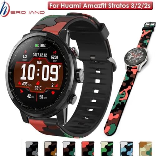 20 22MM Soft Silicone Replacement Strap For Xiaomi Huami Amazfit Stratos 3 2 2s/GTR 47MM 42mm/Neo/GTR 2 Smart Watch Accessories