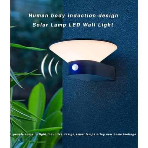 IP54 solar body sensing LED outdoor waterproof garden villa household wall lamp CE certification two-year quality assurance