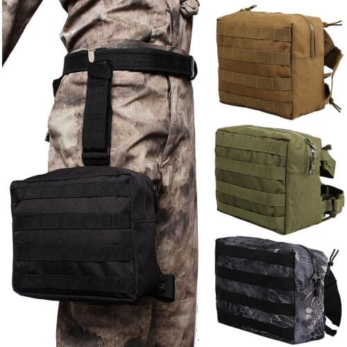 Tactical Drop Leg Bag Molle Hunting Tools Belt Pack Police Thigh Pouch Outdoor Combat Military Equipment Molle Tactical Bag