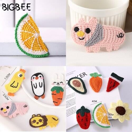 Fine Knitted wool Animal Hairpins Fruit Hair Clip for Women Hair Accessories Children Baby Hairpin Pig Rabbit Chick Hair Clips