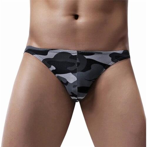 Cotton Briefs Sexy Men Underwear U Pouch Underpants Low Waist Fashion Brief Breathable Shorts Underwear